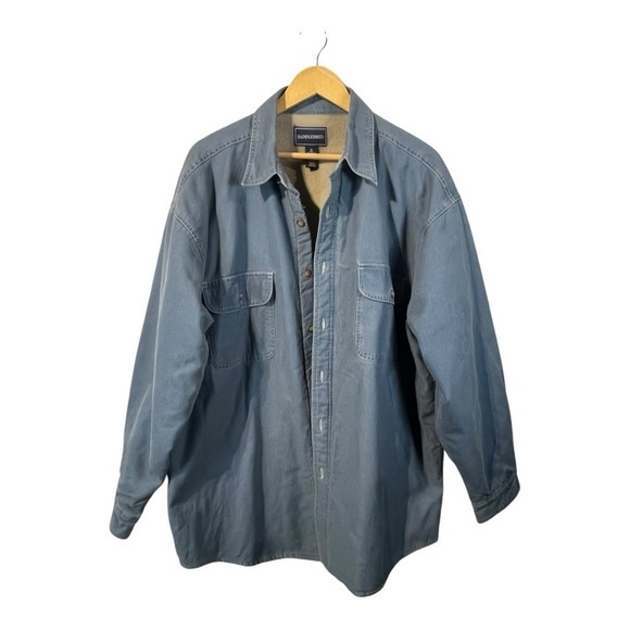 Saddlebred Denim Lined Button Down‎ Shirt Jacket Blue Warm Men Size XL - Picture 2 of 8